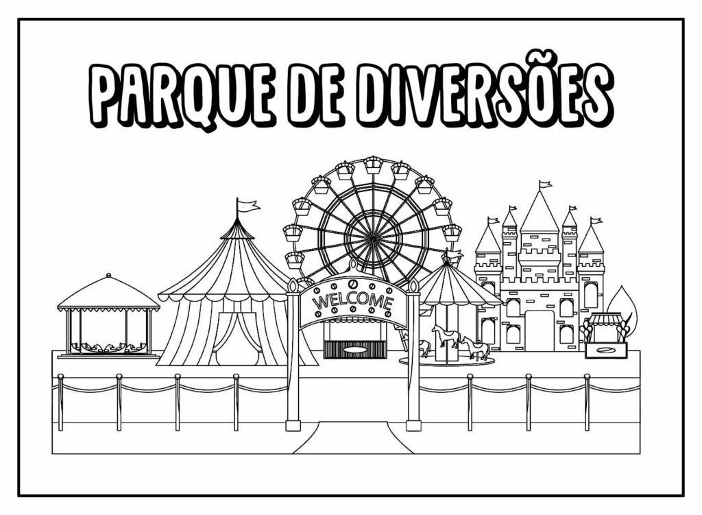 desenhos de parque de diversoes capa 11