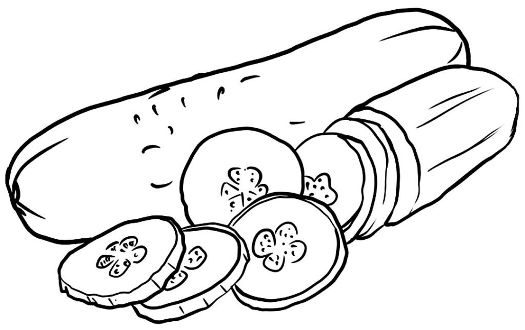 desenhos de pepino para colorir 1