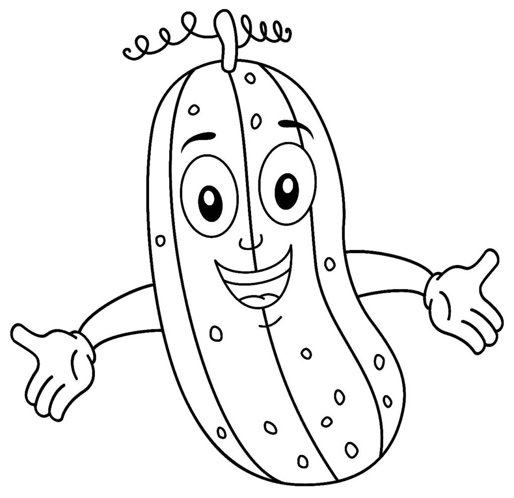 desenhos de pepino para colorir 2