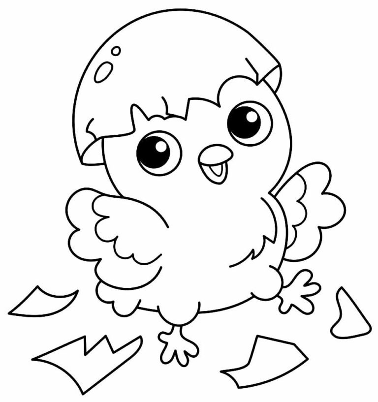Desenhos de Pintinhos para Colorir e Imprimir - Aprender a Desenhar