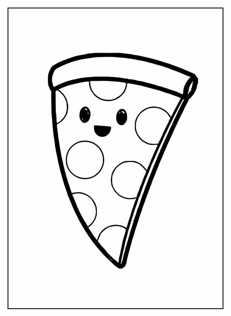 desenhos de pizza para colorir 1