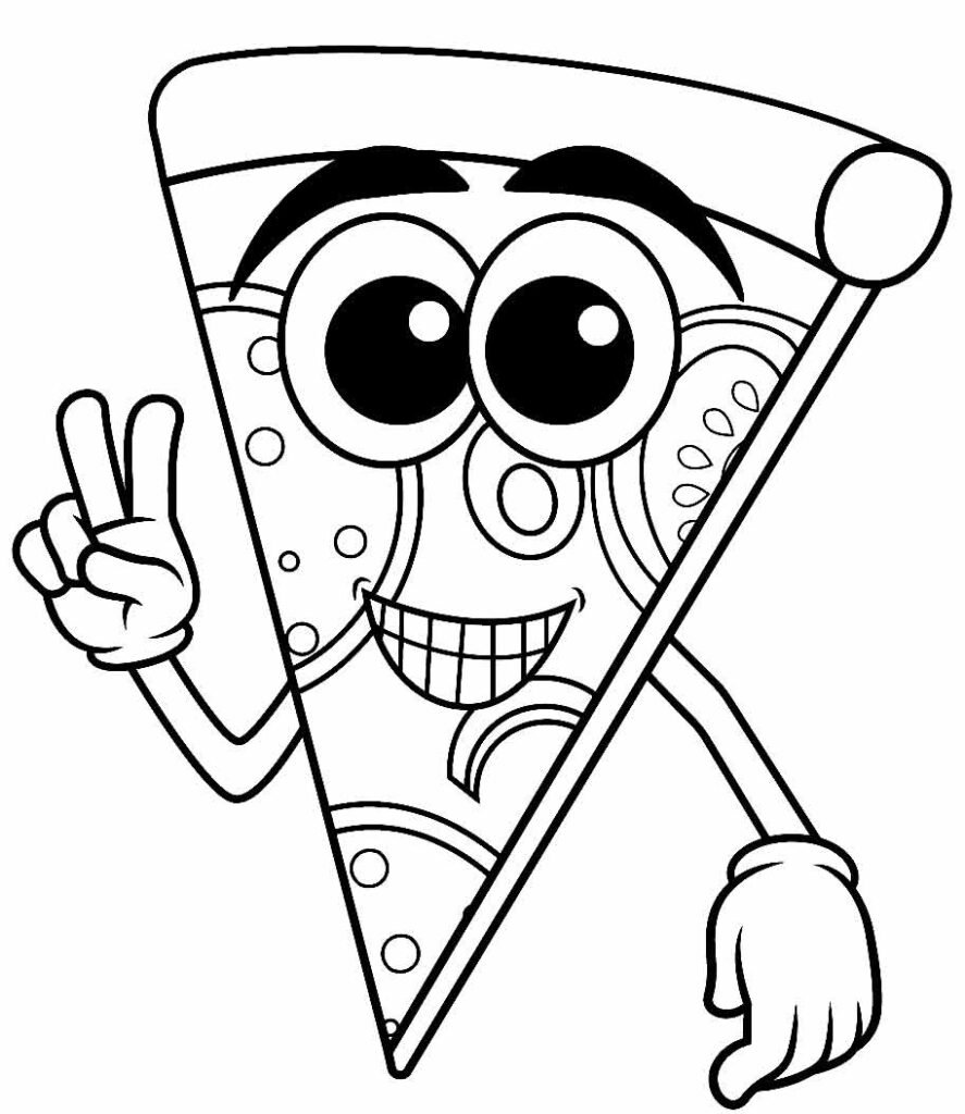 desenhos de pizza para colorir 11