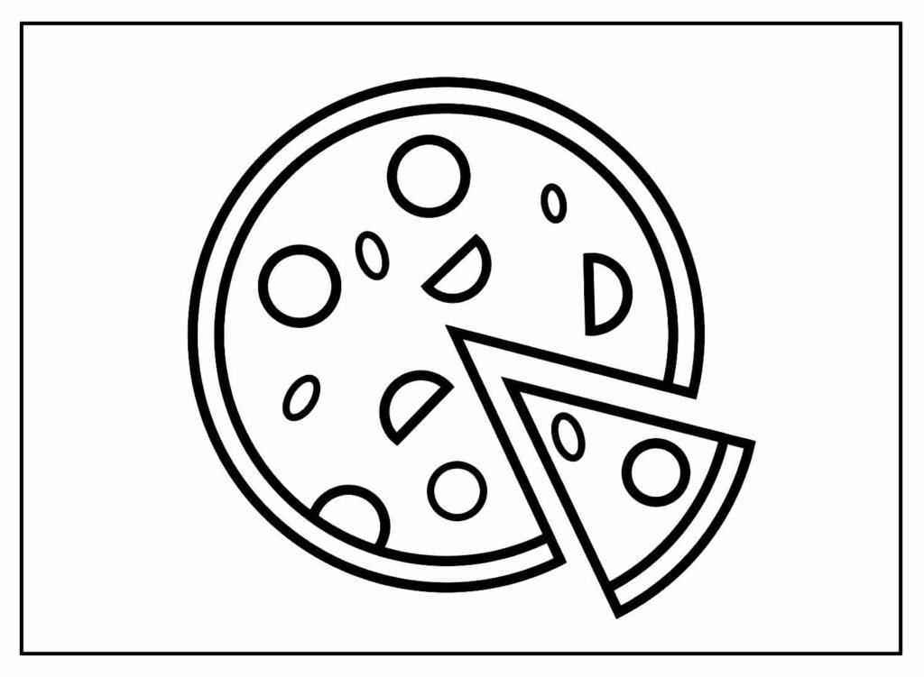 desenhos de pizza para colorir 13