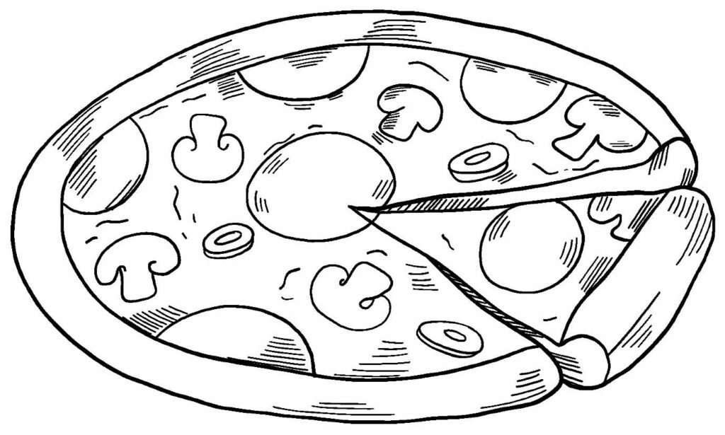 desenhos de pizza para colorir 21