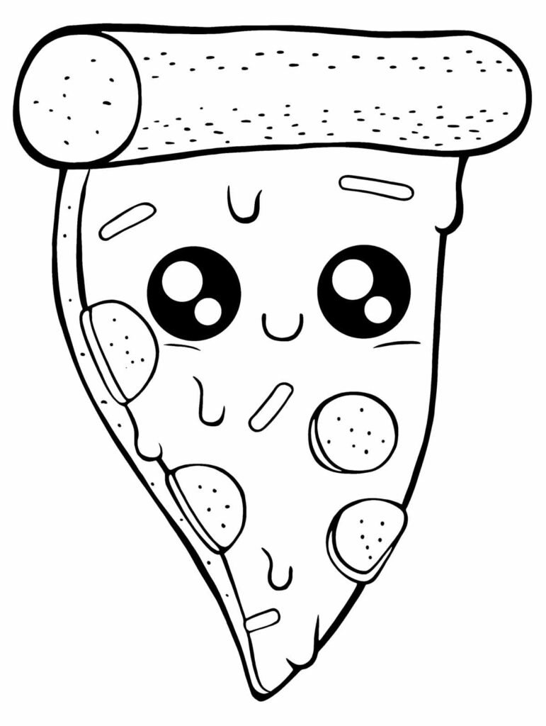 desenhos de pizza para colorir 3