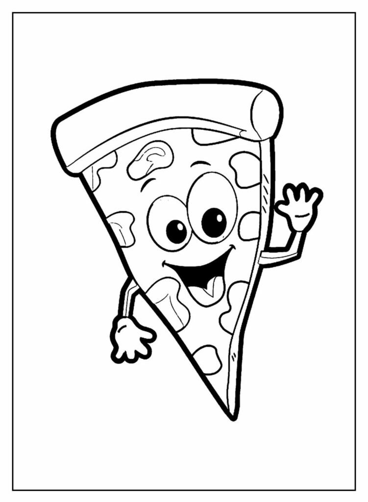 desenhos de pizza para colorir 4