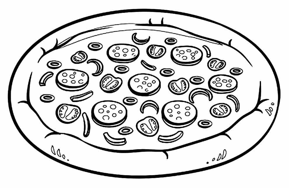 desenhos de pizza para colorir 5