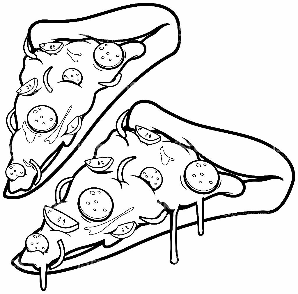 desenhos de pizza para colorir 500