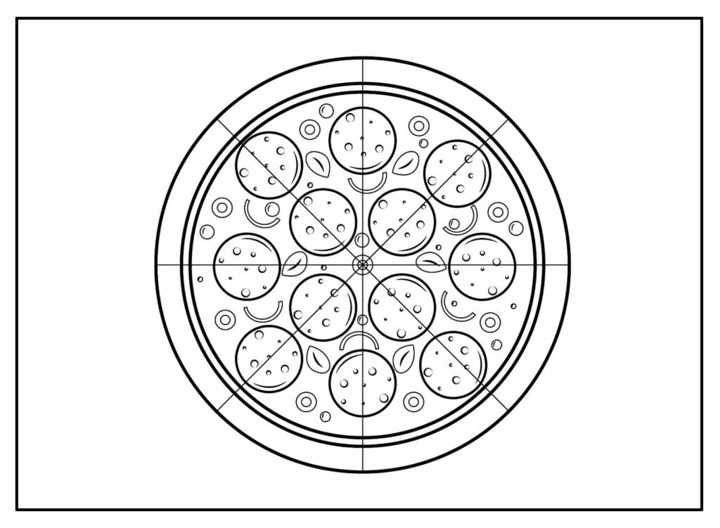 desenhos de pizza para colorir 8