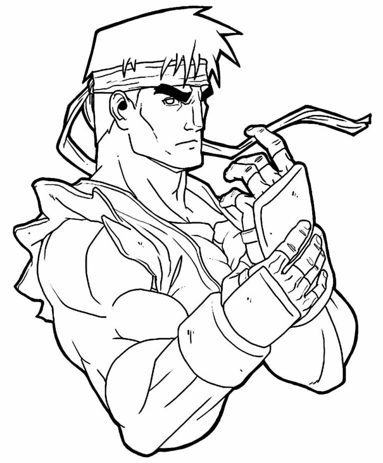Desenhos de Street Fighter para Colorir e Imprimir - Aprender a Desenhar