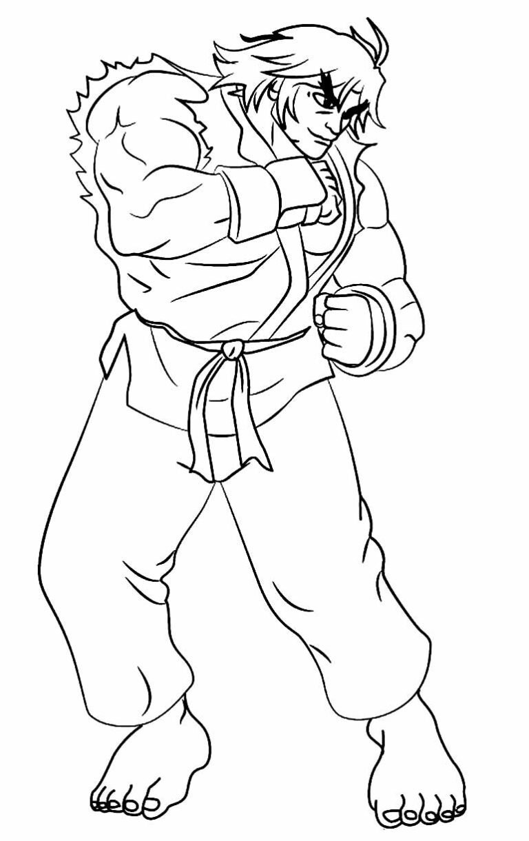 Desenhos de Street Fighter para Colorir e Imprimir - Aprender a Desenhar