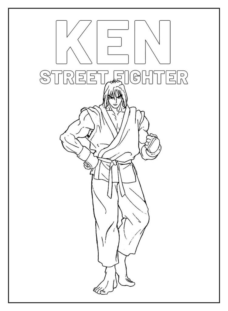 desenhos de street fighter para colorir 31