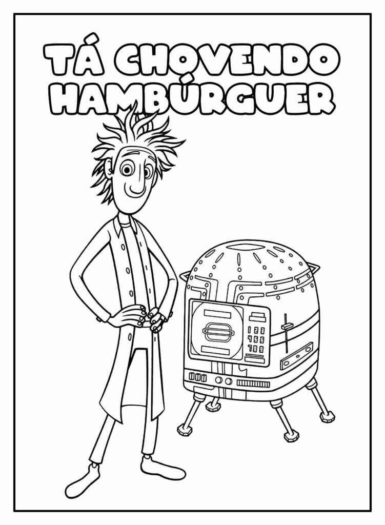 desenhos de ta chovendo hamburguer para colorir 45