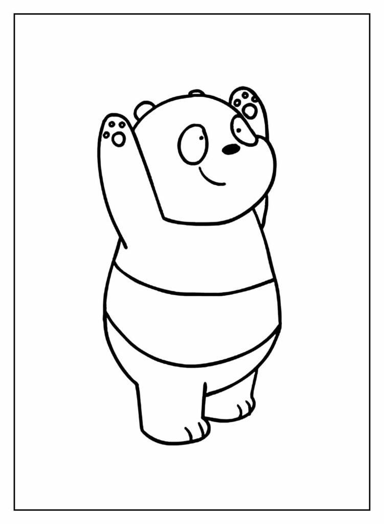 desenhos de urso sem curso para colorir 1