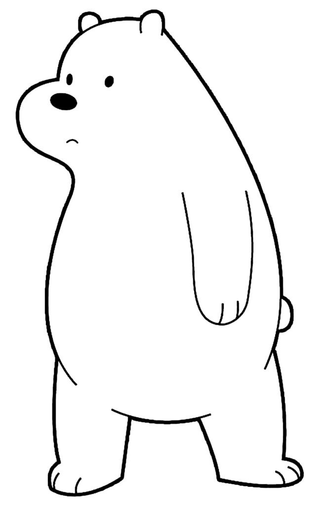 desenhos de urso sem curso para colorir 13