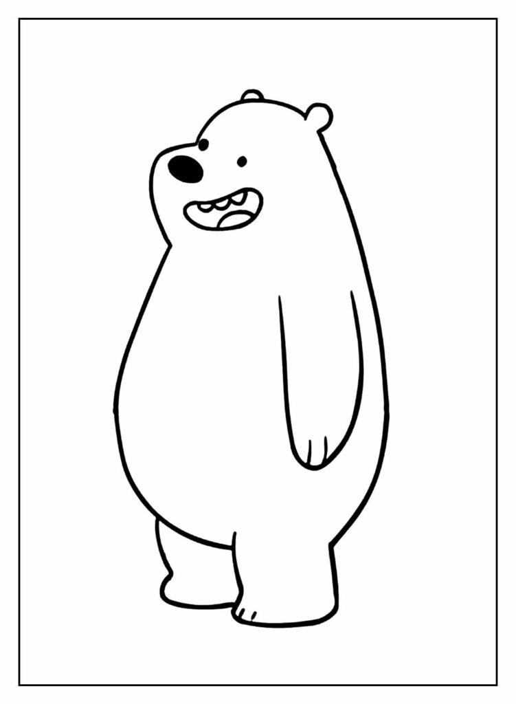desenhos de urso sem curso para colorir 15