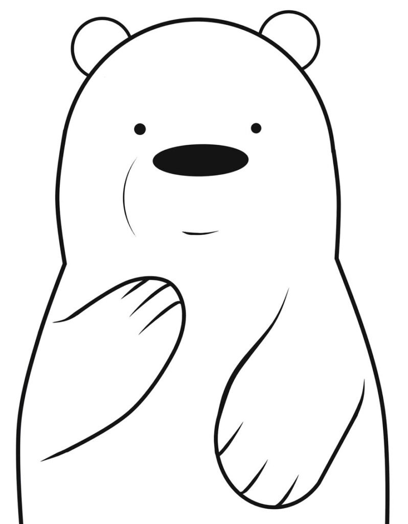 desenhos de urso sem curso para colorir 1500