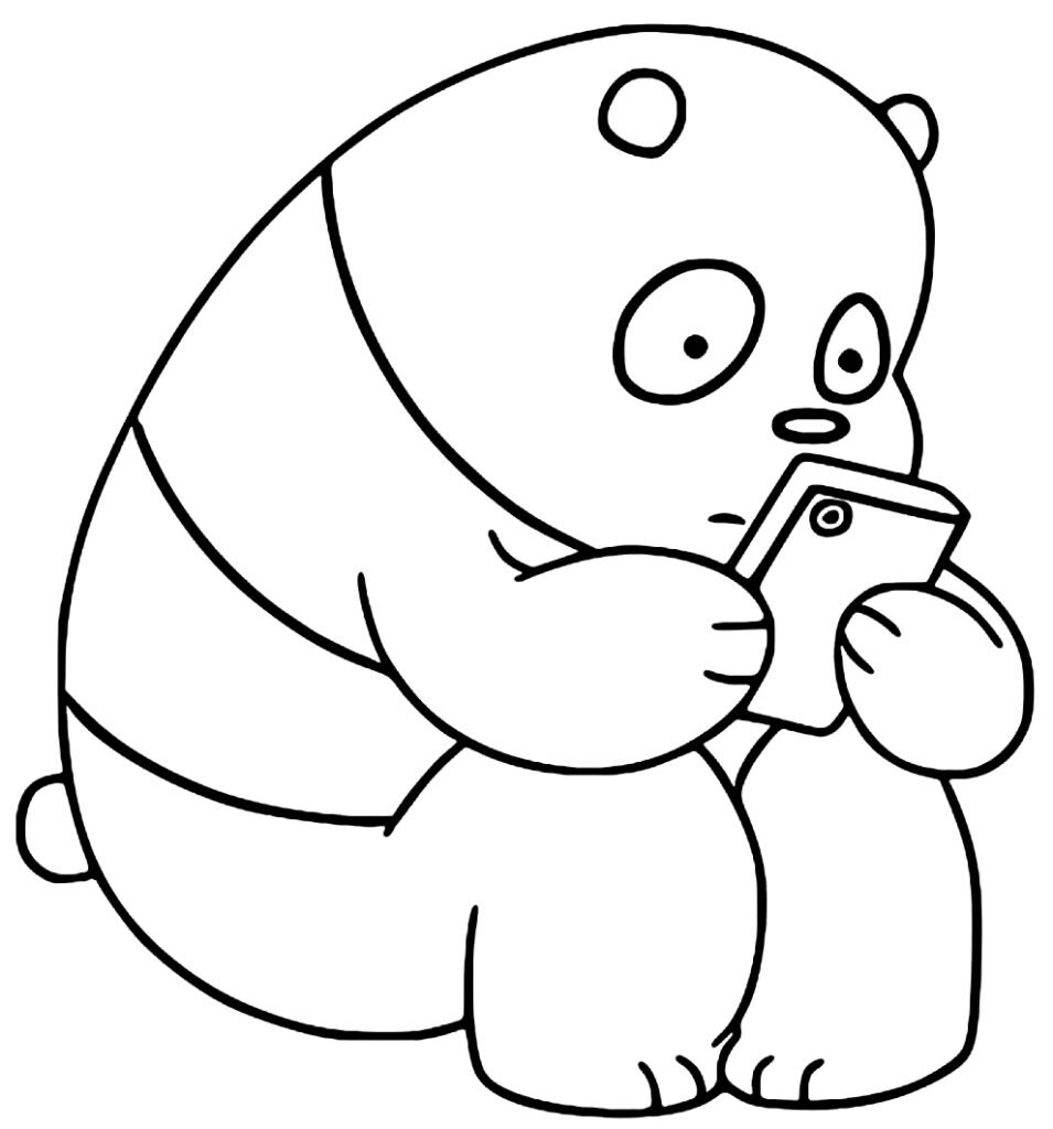 desenhos de urso sem curso para colorir 4