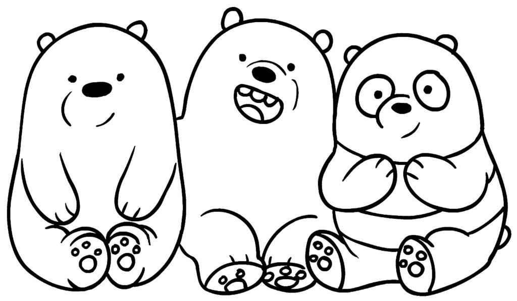 desenhos de urso sem curso para colorir 5