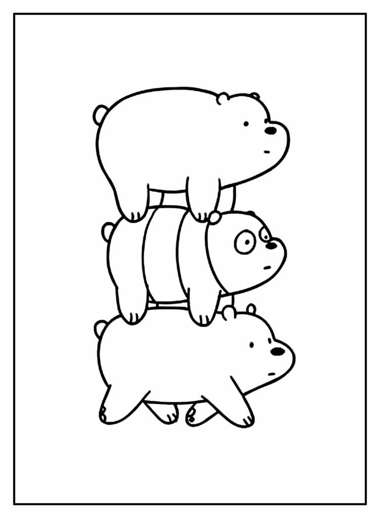 desenhos de urso sem curso para colorir 7