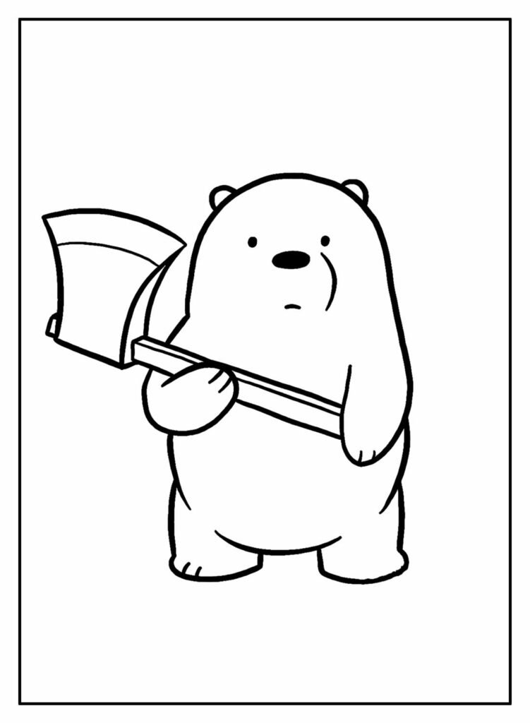 desenhos de urso sem curso para colorir 9