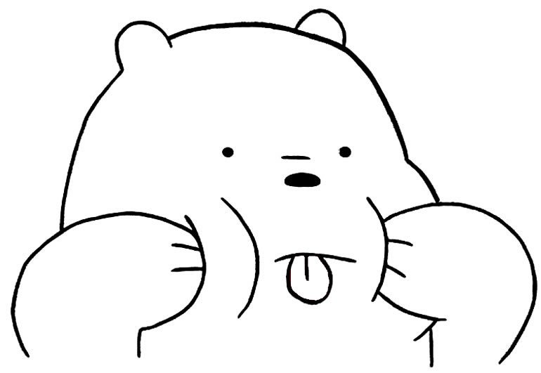 desenhos de urso sem curso para colorir 9a