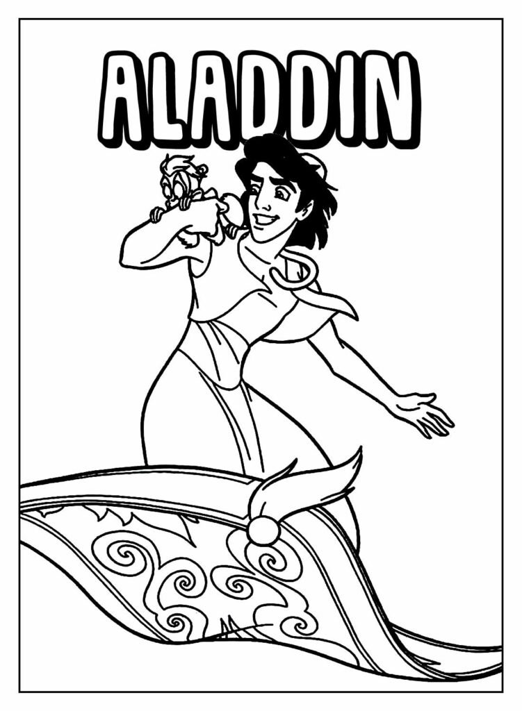desenhos do aladdin para colorir 10
