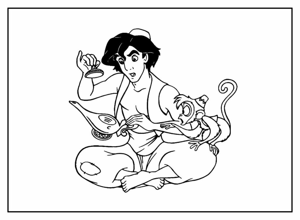 desenhos do aladdin para colorir 21