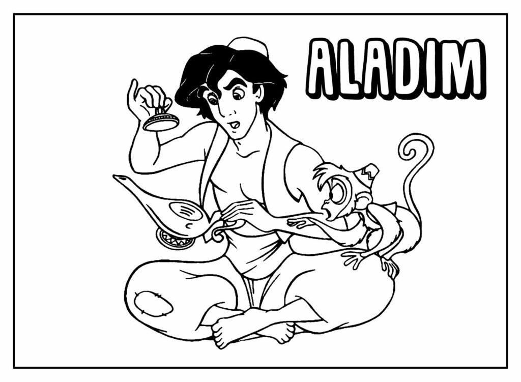 desenhos do aladdin para colorir 25