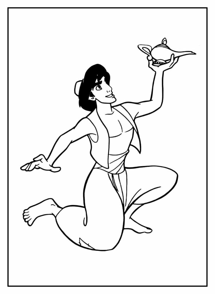 desenhos do aladdin para colorir 7