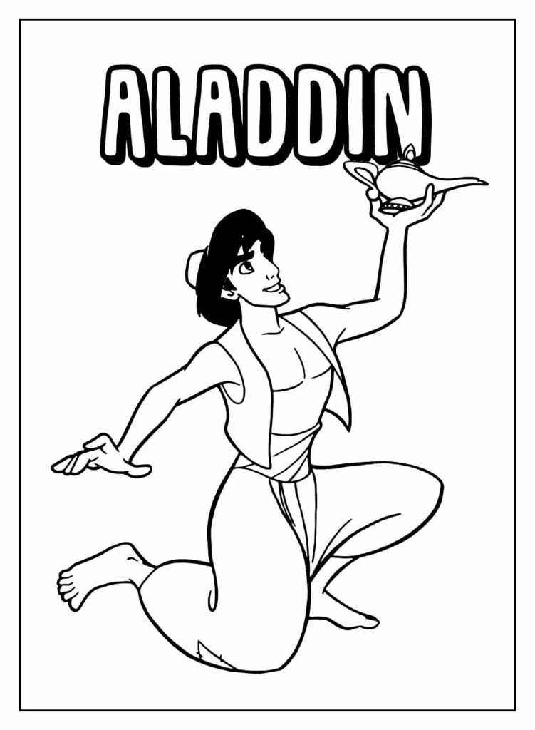 desenhos do aladdin para colorir 9