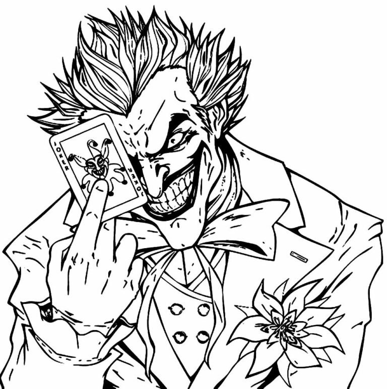 Desenhos do Coringa para Colorir e Imprimir - Aprender a Desenhar