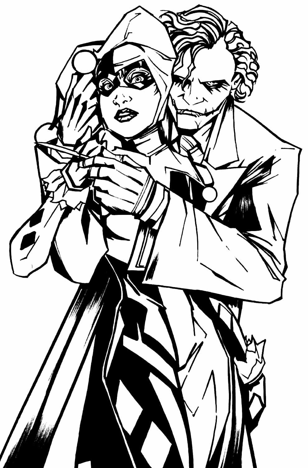 Desenhos do Coringa para Colorir e Imprimir - Aprender a Desenhar