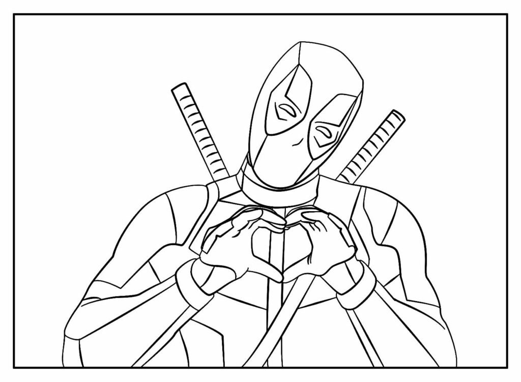 desenhos do deadpool para colorir 1