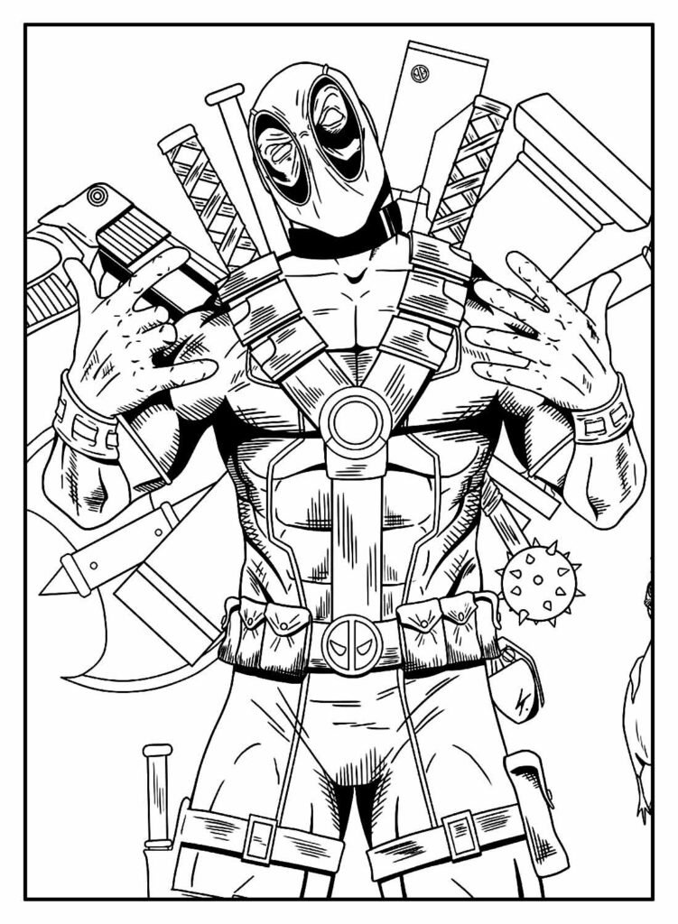 desenhos do deadpool para colorir 10