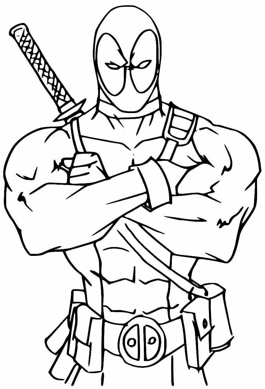 Desenhos do Deadpool para Colorir e Imprimir - Aprender a Desenhar