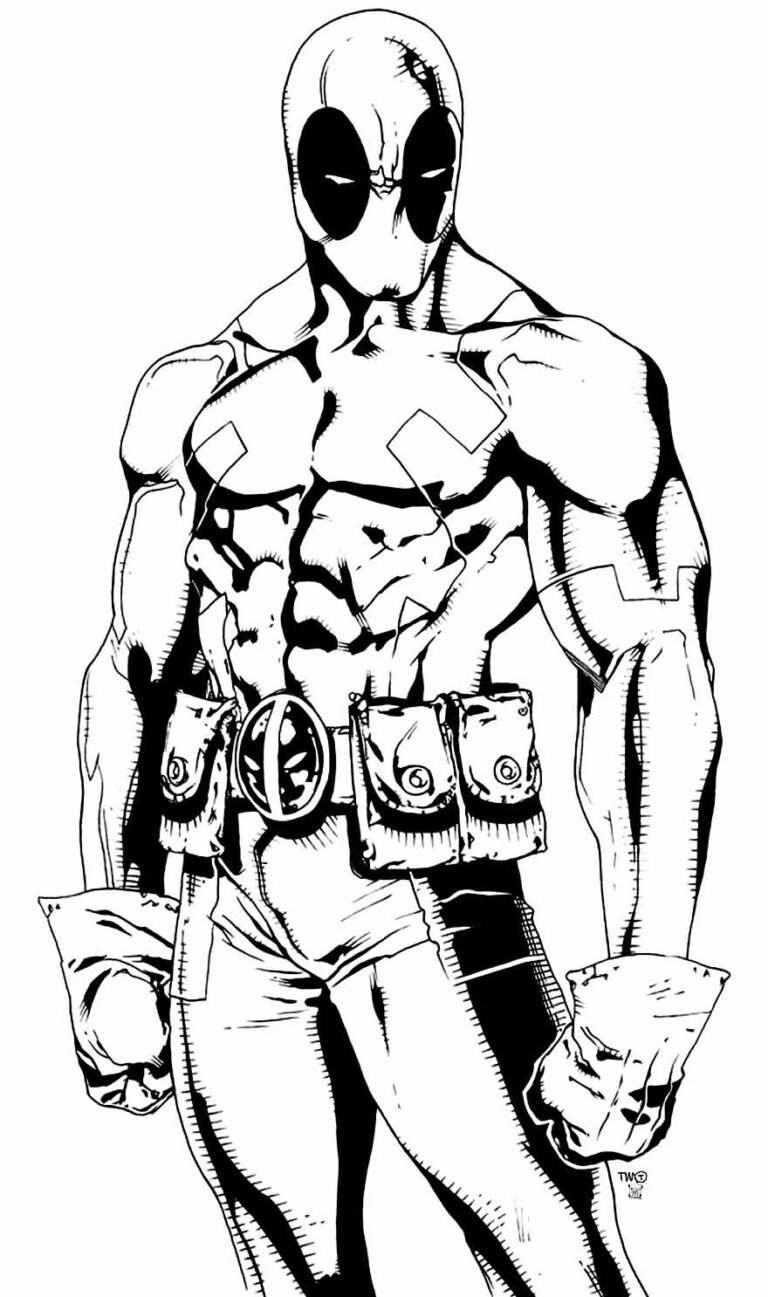 Desenhos do Deadpool para Colorir e Imprimir - Aprender a Desenhar