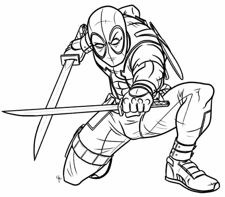 Desenhos do Deadpool para Colorir e Imprimir - Aprender a Desenhar
