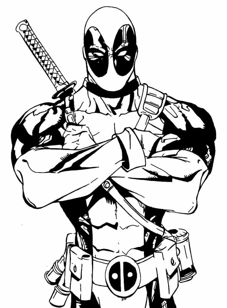 Desenhos do Deadpool para Colorir e Imprimir - Aprender a Desenhar