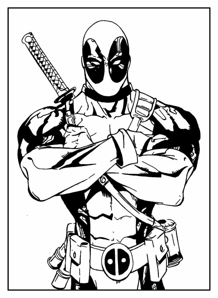 desenhos do deadpool para colorir 27