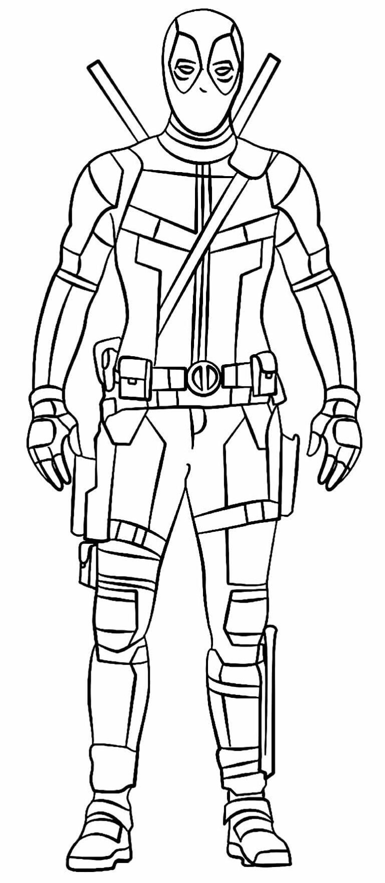 Desenhos do Deadpool para Colorir e Imprimir - Aprender a Desenhar