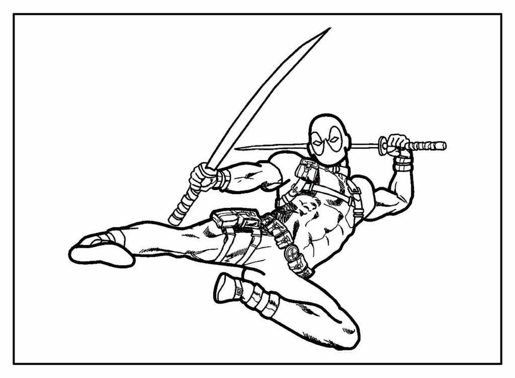 desenhos do deadpool para colorir 33