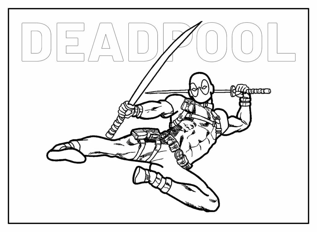 desenhos do deadpool para colorir 34