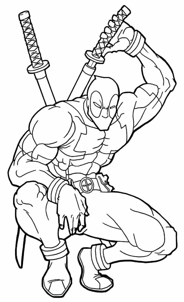 desenhos do deadpool para colorir 4