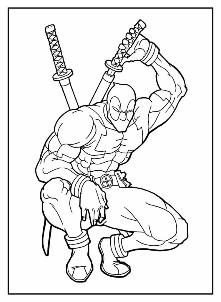 desenhos do deadpool para colorir 5