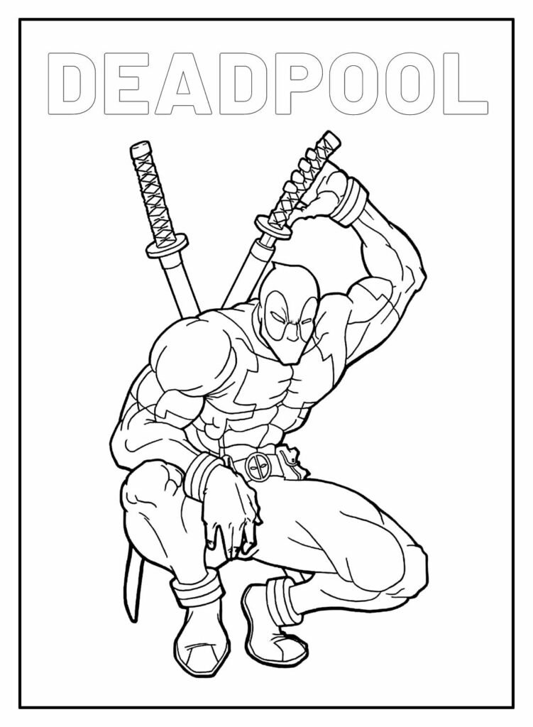 desenhos do deadpool para colorir 6