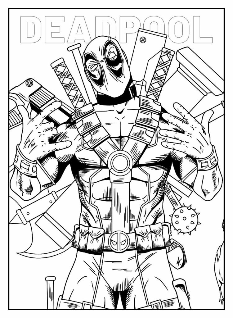 desenhos do deadpool para colorir 9