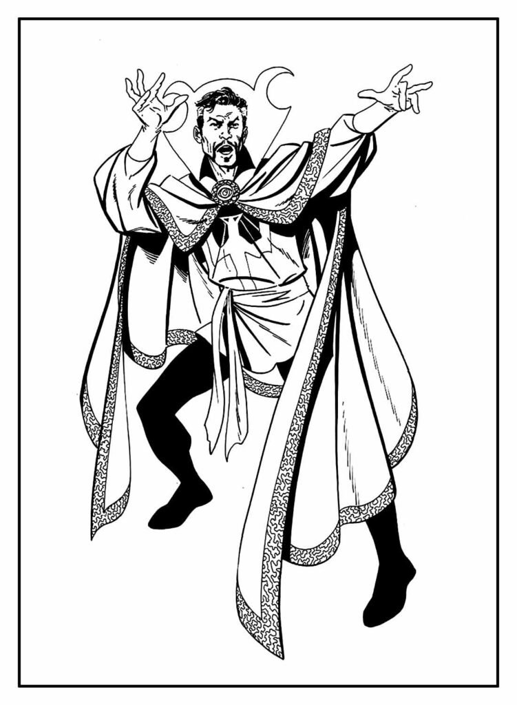desenhos do doutor estranho para colorir 1