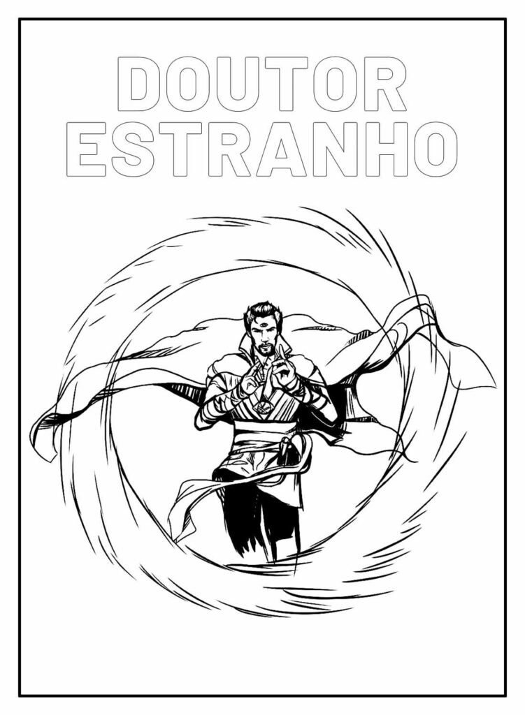 desenhos do doutor estranho para colorir 16
