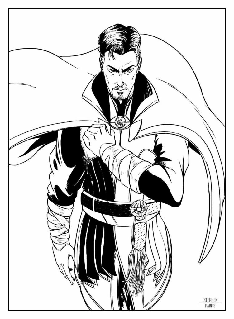 desenhos do doutor estranho para colorir 24